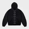 Outono e Inverno Europeu e Americano Novo Cruzamento de Fronteira Masculino e Feminino Escuro Estiloso Rock Moletom Bolso com Aba com Zíper Calça com Capuz Esportivo High Street Tendência