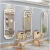 Espelho de Barbearia, Espelho Especial para Salão de Cabeleireiro, Espelho de Celebridade da Internet, Espelho de Corpo Inteiro, Montado na Parede, Iluminado, Modelo Novo, Espelho de Parede, Espelho para Cabeleireiro