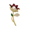 Broche europeo y americano grande de pedrería de alta calidad para damas, aleación, ramillete, variedad de pines opcionales de alta calidad, broche delicado