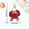 Parches bordados hechos a mano de cangrejo, medusa y delfín con cuentas para llaveros, fundas de teléfono, bolsos, accesorios de ropa DIY