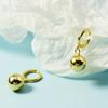 Aretes Pequeños Exquisitos de Bola de Metal Estilo Francés Retro para Mujer 2022 Trendy Elegantes Estilo Frío Aretes con Sentido de Diseño Simple