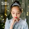 Diadema Corona para Niños Aleación Cristal Diamante Accesorios para el Cabello Corona Fiesta de Cumpleaños de Bebé Pinza para el Cabello Accesorios para Vestido de Niña