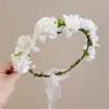 Coroa de Flores de Princesa Estilo Floresta para Crianças, Tiara Super Feérica para Florista de Casamento, Presilha de Cabelo Exquisita para Meninas