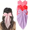 Pinza para el pelo grande de clip de resorte con lazo de satén popular transfronterizo, pasador de color sólido para mujeres, accesorios para el cabello