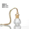 Spot Al por Mayor 6ml 8ml Lanyard para Coche Botella de Aromaterapia Colgante para Coche Botella de Perfume con Clip Botella de Aromaterapia con Tapa de Madera
