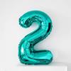 Globo de Aluminio Metalizado Digital Azul Nilo de 32 pulgadas Decoración de Cumpleaños para Niños Niños y Niñas Escenario para Fotos de Bebé de Un Año