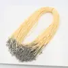 Collar de Cuerda Encerada Coreana de 1.5mm y 45cm Cadena de Extensión con Cierre de Langosta Cuerda Accesorios Hechos a Mano para DIY Venta Caliente Transfronteriza