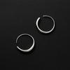 Pendientes de plata de ley 925 Naran con forma de O y gancho para la oreja, con forma de gota de agua, de temperamento simple, G9647