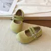 Zapatos de Cuero Pequeños con Velcro Lindos para Niñas Dopamine 2026 Primavera y Otoño Nuevos Suela Suave Estilo Princesa para Niños Zapatos Planos para Bebé