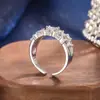 Nuevo Espectacular Anillo de Diamantes de Tres Capas, Diamante Brillante, Anillo para Dedo Índice Estilo Old Money, Joyería de Mano de Alta Gama, Lujosa y de Lujo Ligero