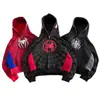 Sudadera con capucha y cremallera de moda unisex con estampado de araña, otoño e invierno, transfronteriza europea y americana, venta al por mayor