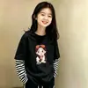 Camiseta de manga larga para niña, nuevo estilo otoño 2026, algodón puro, top a rayas elegante para niños, camiseta básica casual para niños mayores