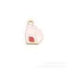 Lindo Dibujo Animado Postre Comida Aceite Goteando Aleación Adorno Accesorios Collar Pulsera Llavero Colgante DIY Colgante