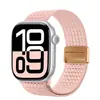 Adequado para Pulseira Apple Watch Applewatch7/8/9 Malha Elástica de Nylon Fivela Magnética Pulseira Iwatchs10