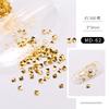 Arte de Unhas Ultra-Fina Liga Metálica Estrela do Mar e Lua Círculo Vazado Adesivos de Unha Decorações de Rebite Dourado Galvanizado Mini