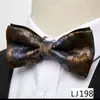 Gravata Borboleta Masculina para Negócios, Casamento, Festa, Traje de Noite, Gravata Borboleta de Poliéster Seda Jacquard, Gravata Borboleta Formal Retro de Alta Qualidade