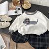 Conjunto de Sudadera de Dibujos Animados Lindo Coreano 2025 Nuevo para Bebé Niño Top Holgado Pantalones Casuales Moderno
