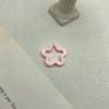 Accesorios de joyería DIY, llavero con colgante de flor de ciruelo, estrella de cinco puntas, acrílico, color sólido, 30 mm
