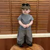 Conjunto de Verano para Niños Camiseta de Manga Corta 2026 Nuevo Elegante Top Infantil y Pantalones Casuales Conjunto de Dos Piezas