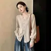 Roupas femininas plus size para primavera e outono: suéter de tricô irregular, modelador e que esconde a barriga, com design de ombro regular