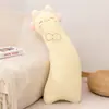 Almofada Longa de Gato de Seda Gelada Refrescante para Dormir de Lado, Abraço de Perna, Boneca de Menina, Brinquedo de Cama, Removível e Lavável, Presente