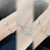 Versión Alta Pulsera de Trébol de Cuatro Hojas Explosivo Rosa con Incrustaciones de Diamantes Concha Blanca Microincrustada de Diamantes Completa Exquisita Pulsera de Lujo Ligero de Alta Gama para Mujer