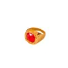 Anillo Cuadrado de Circonita Vintage, Estilo Palacio Retro, Anillo Versátil para el Dedo Índice, Joyería de Nicho de Alta Gama para Mujeres