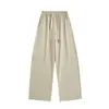Pantalones de pierna ancha estilo americano OLA para hombre, marca de moda otoño e invierno, cordón, cómodos, versátiles, con caída, algodón puro, casual, largos