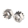 Tuerca hexagonal externa de acero inoxidable 304, tuerca K con dentado externo, tapón de rosca con tope de múltiples dientes M3M4M5M6M8