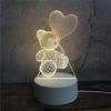 Luz noturna 3D criativa pequena luminária de mesa atividade pequeno presente empresa presente de Natal acrílico placa suporte de lâmpada atacado