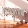 En Stock Bastidor de Bambú de una Sola Capa para Diademas Terciopelo Diadema para el Cabello Almacenamiento Exhibición Tienda Boutique Exhibición Joyería Accesorios para el Cabello