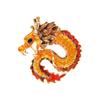 Broche de aleación con forma de gota de aceite y doce dragones del zodíaco, estilo chino, estilo cruzado, para traje, ropa, accesorios