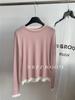 68.2% Lyocell Color Bloqueado Hongo Camiseta de Manga Larga Falsa de Dos Piezas para Mujer con Camiseta Base Otoño 2025
