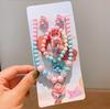Novo conjunto de joias infantil rabo de peixe colar pulseira joias transfronteiriças contas de placa colar de pérolas pérola de desenho animado concha pérola atacado