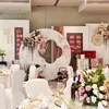 Decoración de Escena de Compromiso Rosa Nicho 2025 Estilo Chino Chu Ge Banquete Juego Completo Pared de Fondo Tablero KT