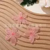 Corsage de Lujo Accesible Corazón Girly, Pegatinas de Tela de Flores Bordadas a Mano de Alta Gama, Accesorios para el Cabello DIY, Accesorios de Parche para Manual de Ropa