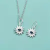 Accesorios con Diamantes Chapados en Plata de Ley S925 Colgante Ojos Azules Ojo del Diablo Colgante para Pulsera de Cristal DIY Collar