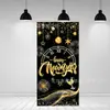 2027 O Mais Vendido da Amazon Tema Colorido de Ano Novo Fundo Preto e Dourado Tecido Decorações de Festa Celebração Banner de Ano Novo