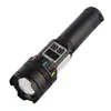 Linterna de Doble Fuente de Luz Luz Fuerte Flash Blanco Haz Amplio Cob Luz de Inundación Carga USB Pantalla Digital Zoom Magnética Luz de Inspección para Exteriores
