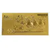 Set de Billetes Conmemorativos de Papel Dorado del Año del Caballo, Billete de Oro de Cien Yuan, Caballo de Dibujos Animados, Sobre Rojo del Festival de Primavera, Buena Suerte para el Año Nuevo, Regalo de Evento Promocional