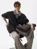 Directo de Fábrica Estilo Americano Jersey de Punto con Cuello de Camisa Falso Dos Piezas Hombres Invierno Marca de Moda Atmósfera Cálida Jersey para Pareja