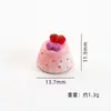Mini Tartas de Fresa Mini Pasteles Fruta Chocolate Comida de Simulación Juego Juguete Miniatura Pegamento de Crema Accesorios para el Cabello DIY Accesorios para Casas de Muñecas