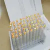 Mini Escova de Cílios Cartoon com Tubo, Tubo Independente Portátil Escova de Cílios Descartável, Escova de Cílios Embalada em Tubo Penteador de Cílios de Beleza