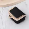 Nueva bolsa de joyería para mujer de cuero PU, bolsa de almacenamiento para anillos de diamante y collares, mini monedero, caja de joyería para anillos y pendientes