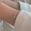 Pulseira de Prata Esterlina 925 Estilo Coreano Laço Fan Zhiqiao Simples Moda Versátil Estilo Ins Pulseira Geométrica