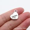 Colgante de plata antigua DIY transfronterizo de 2,2 g con forma de "amor de mamá", accesorios de aleación, llavero, pulsera y collar