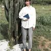 Camisa Versátil Elegante y Única de Manga Larga Holgada, Nueva Versión Coreana Otoño 2026 Camisa Blanca Estudiante para Mujer