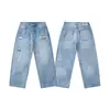 Ropa para Hombre Beijie 2026 Verano Nuevo Jeans Lavados Desgastados Pantalones de Trabajo de Retazos para Hombre Pantalones Rectos Retro