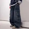 Pantalones de mezclilla de otoño para niños, estilo callejero moderno, pantalones de primavera y otoño para niños, geniales y elegantes, nueva colección 2026, pantalones de trabajo de otoño para niños grandes, modernos
