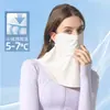 New open-face drinking sunscreen mask for summer, made of ice silk, cool and breathable, provides sun protection and neck protection for women while driving